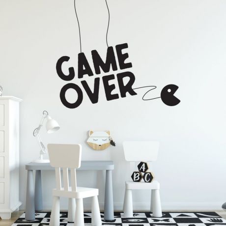 Game Over wall decal For Kids Bedroom
