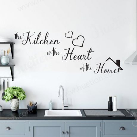 The Kitchen is the Heart of the Home Kitchen Wall Stickers for Kitchen Quote Wall Decals
