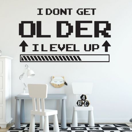 I Level Up Wall Decal Gaming Zone Wall Stickers For Boys Kids Bedroom
