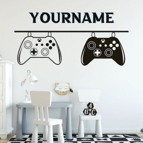 Xbox Controller Gamer wall decal Customized For Kids room 