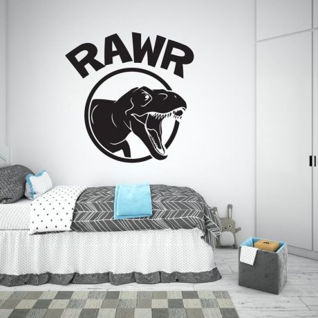 Rawr Dinosaur Wall Stickers for Dinosaur Wall Decals for Nursery and Kids Room