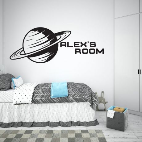 Space Wall Decal Nursery for Outer Space Decor Boy Room Wall Decor