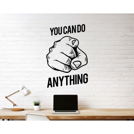 You Can Do Anything Motivational Sticker for Office And Home Decoration