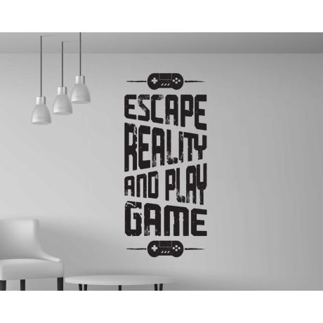 Escape Reality And Play Game Wall Stickers For Gaming Room Decorations