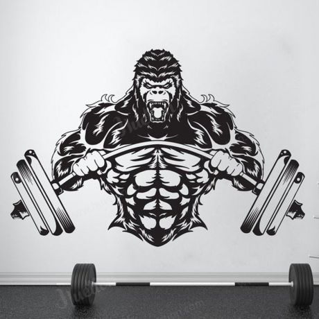 Gym Wall Decal Custom fitness Decor Workout Art Vinyl Stickers