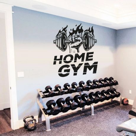 Fitness Home gym Wall Sticker Decal Art Bedroom Vinyl Wall Decals