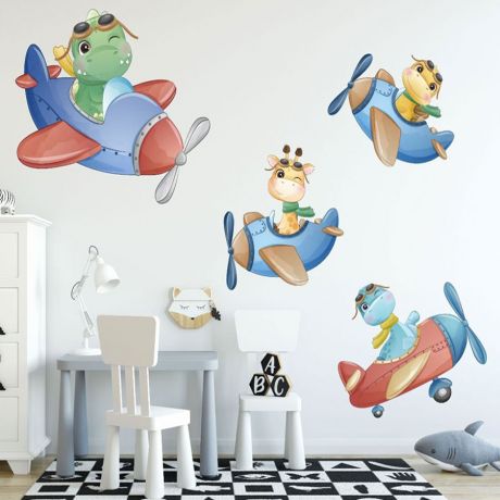 Flying Dinosaur Wall Decal for Kids Room Jurassic Park