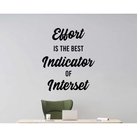 Effort Is The Best, Motivational Quotes, Office Wall Stickers