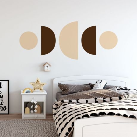 Half circles with circle Boho Shapes Wall Decor, Abstract Wall Art, Removable Wall Sticker, Wall Decor, Printable Wall Art, Boho Wall Art