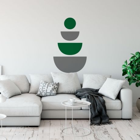 Half circles with circle Boho Shapes Wall Decor, Abstract Wall Art, Removable Wall Sticker, Wall Decor, Printable Wall Art, Boho Wall Art