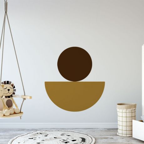 Half circles with circle Boho Shapes Wall Decor, Abstract Wall Art, Removable Wall Sticker, Wall Decor, Printable Wall Art, Boho Wall Art