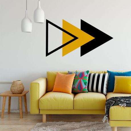 Abstract Triangle Boho Shapes Decal, Geometric Wall Decor, Abstract Wall Art, Removable Wall Sticker, Wall Decal, Boho Print,Home Decor Boho