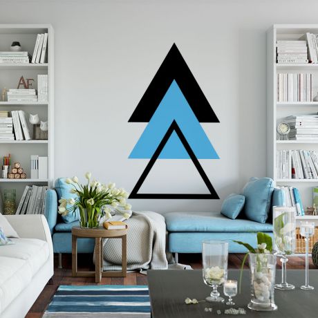 Abstract Triangle Boho Shapes Decal, Geometric Wall Decor, Abstract Wall Art, Removable Wall Sticker, Wall Decal, Boho Print,Home Decor Boho