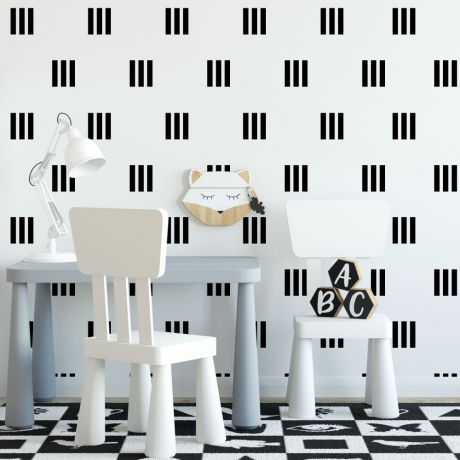 Lines Pattern Wall Decal,Lines Wall Sticker Geometric Wall Decor, Abstract Wall Art, Scandinavian Decor, Removable Wall Sticker