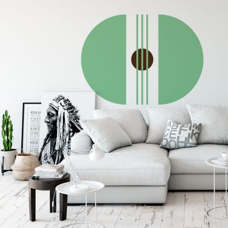 Boho Half Circle Decals, Half circles & Cirlce with lines Boho Shapes Wall Decal, Abstract Wall Art, Removable Wall Sticker, Home Decor Boho