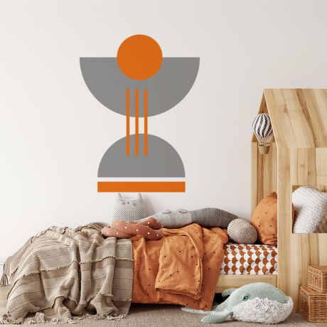 Half circles & Cirlce with lines Boho Shapes Wall Decal, Abstract Wall Art, Removable Wall Sticker, Boho Half Circle Decals, Home Decor Boho