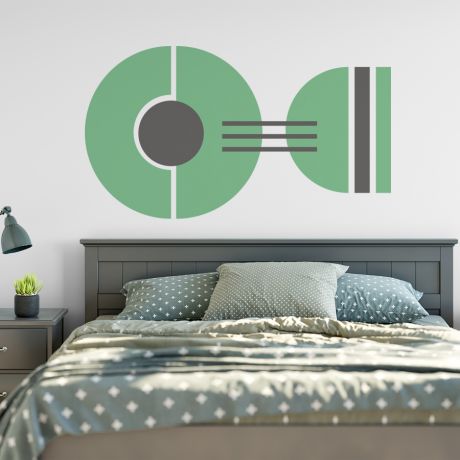 Half circles and Cirlce with lines Boho Shapes Wall Decal, Abstract Wall Art, Removable Wall Sticker, Wall Art Print, Boho Wall Decor, Decal