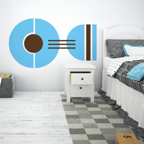 Half circles and Cirlce with lines Boho Shapes Wall Decal, Abstract Wall Art, Removable Wall Sticker, Wall Art Print, Boho Wall Decor, Decal