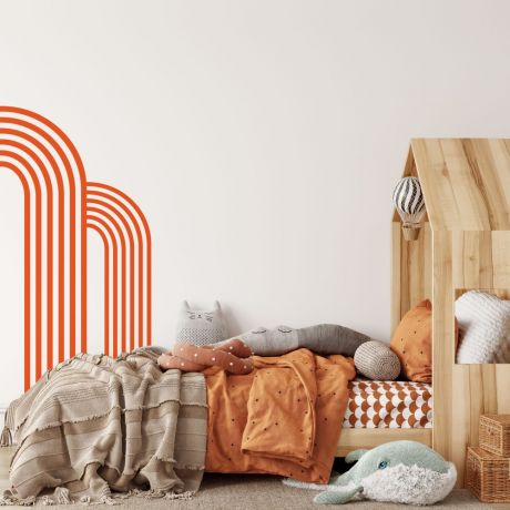 Double Half Arch wall Decal Abstract Boho Wall Stickers