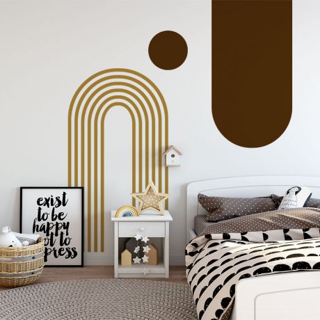Boho Arch & Circle wall Decal Abstract Wall Decor