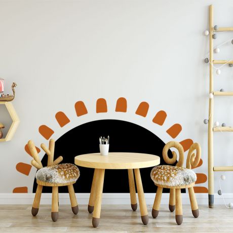 2 Colour Boho earthy sun wall Decal nursery wall decor