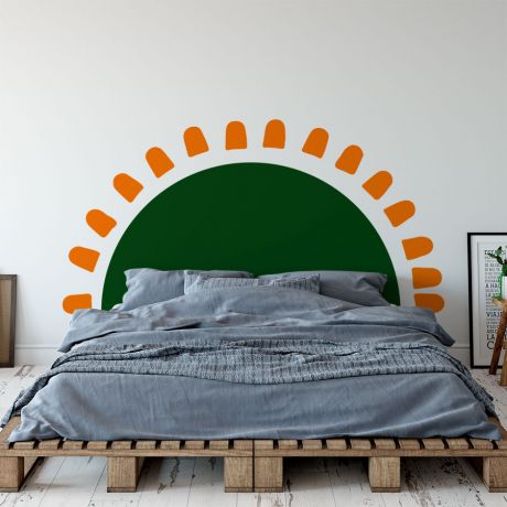 2 Colour Boho earthy sun wall Decal nursery wall decor