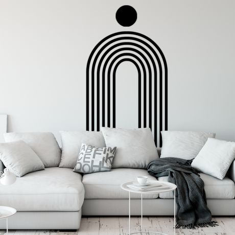Boho Arches Wall Decal with Circle Wall Sticker Nursery Wall Stickers