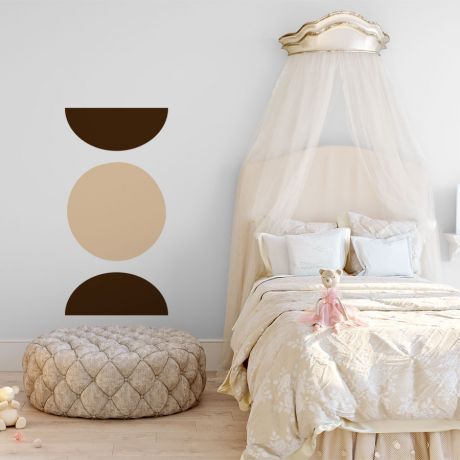 Half Circle with Circle Wall Decal Scandinavian Room Nursery Decor