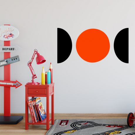 Half Circle with Circle Wall Decal Scandinavian Room Nursery Decor