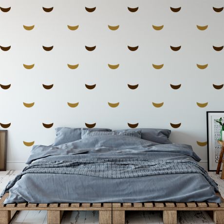 2 Color Cresent Wall Decal Pattern Wall Sticker Boho Wall Decor