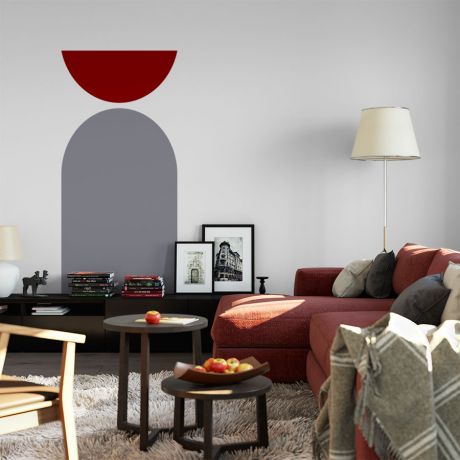 2 Colour Half Circle & Boho Arch wall Decal Abstract Wall Stickers