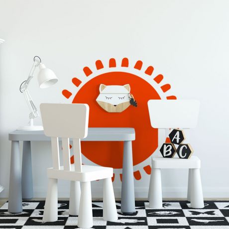 Boho Sun Wall Decal Scandinavian Nursery Room Decor