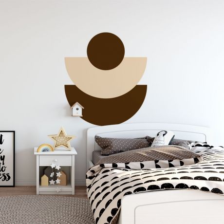 Geometric Wall Decor Half Circle with circle Wall Decal Abstract Wall Art