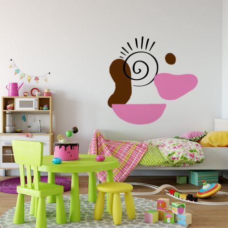 2 Colour Boho Abstract Shapes Wall Decals Removable Wall Decor