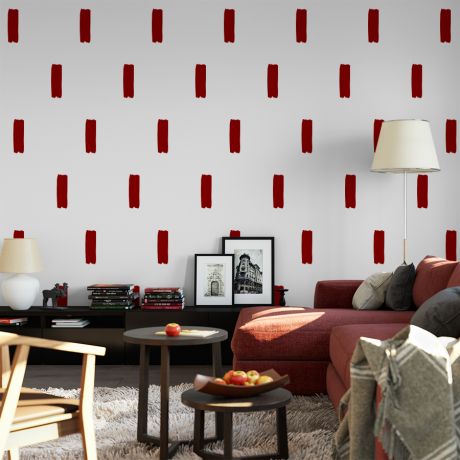 Set of 50 Brush Stroke Lines Abstract Boho Wall Stickers
