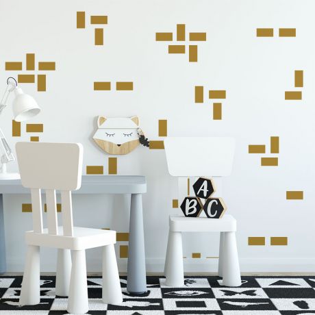 Set of 140 Small Lines Geometric Boho Wall Stickers
