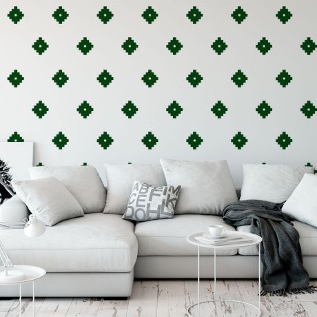 Set of 75 Boho Geometric Shapes Wall Decals Home Decor