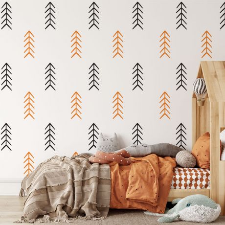 Set of 60 Arrows Pattern Wall Decals Geometric Abstract Wall Art