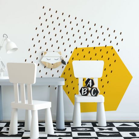 Pattern Wall Decals Long Polka Dots Triangle Wall Art Geometric Wall Art