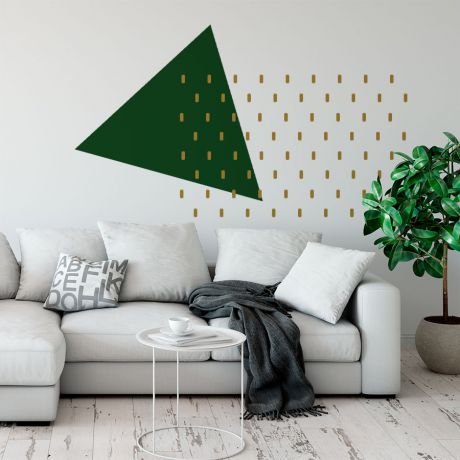 Geometric Wall Stickers Long Polka Dots Pattern Wall Decals
