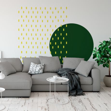 Pattern Wall Decals Long Polka Dots Circle Wall Art