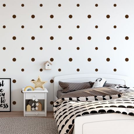 Mixed Size Polka Dots Geometric Pattern Wall Decals