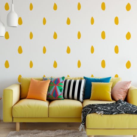 Hand Drawn Polka Dots Geometric Pattern Wall Decals