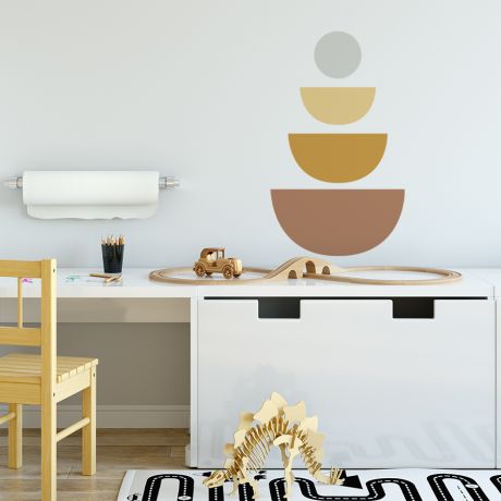 Half circles Boho Shapes Geometric Wall Decor Abstract Wall Art