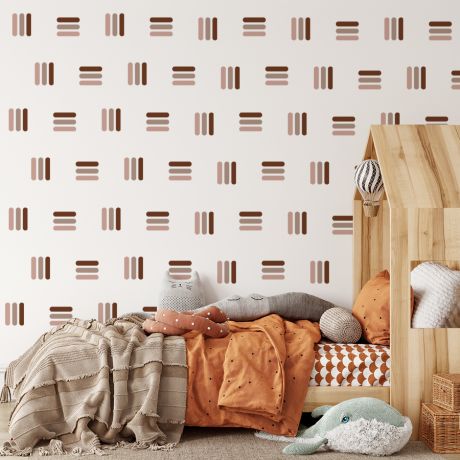 Geometric Lines Pattern Wall Decal Abstract Wall Art