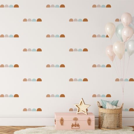Scandinavian Hills Boho Shapes Geometric Wall Decor Abstract Wall Art