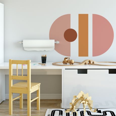 Half circles & lines Boho Shapes Geometric Wall Decor Abstract Wall Art