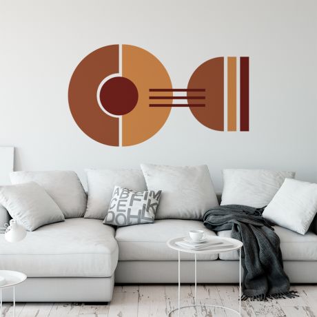 Half circles & Circle with lines Boho Shapes Geometric Wall Decor