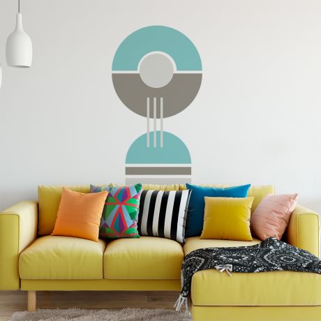 Half circles & Circle with lines Boho Shapes Geometric Wall Decor