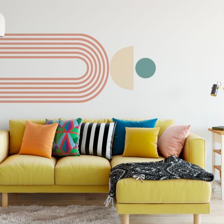 Semi Circle & arch Boho Wall Decal Abstract Wall Stickers